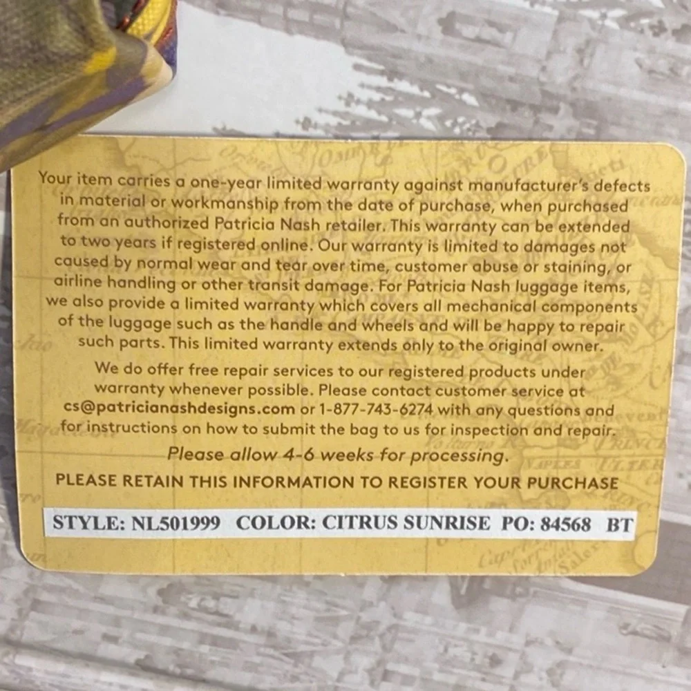 NWT PATRICIA NASH Patina Mini Cosmetic Case- Citrus Sunrise